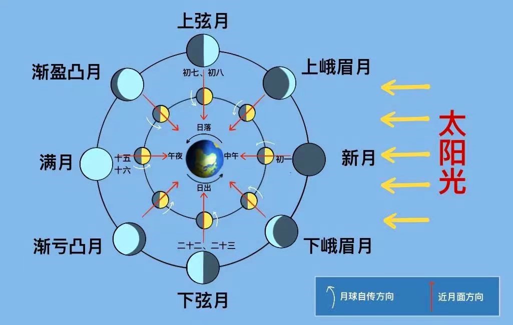 月相图,月亮,满月